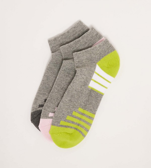 R&B  Socks - Grey Ankle Length Socks