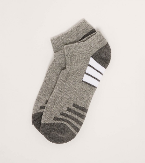 R&B  Socks - Grey Ankle Length Socks