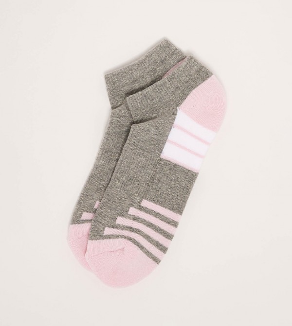 R&B  Socks - Grey Ankle Length Socks