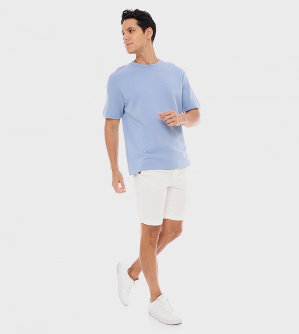 R&B  Shorts - White Casual Shorts