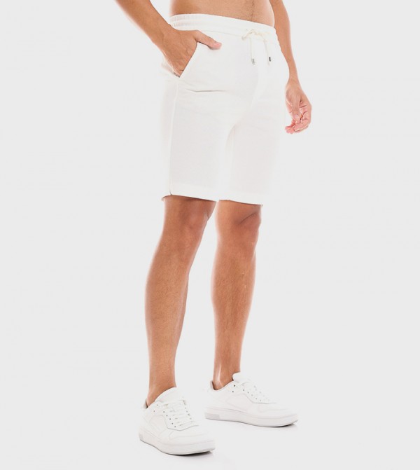 R&B  Shorts - White Casual Shorts