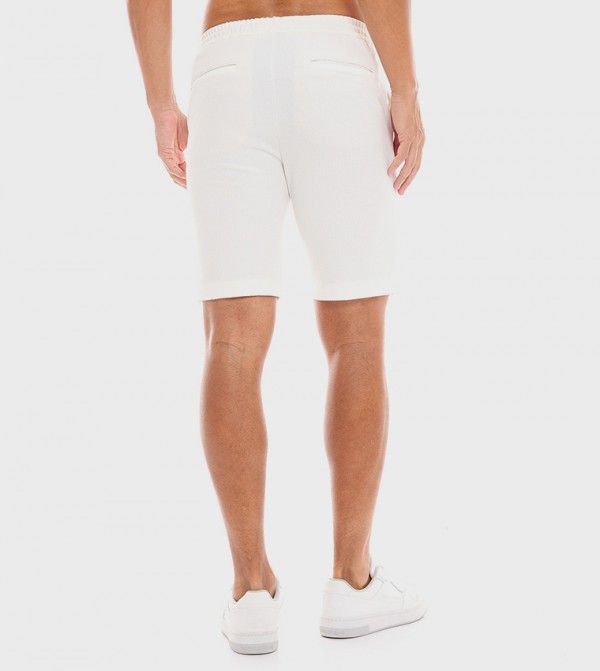 R&B  Shorts - White Casual Shorts