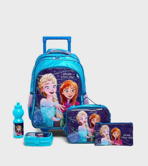 R&B  Trolley Backpack Set - Blue Trolley Backpack Set