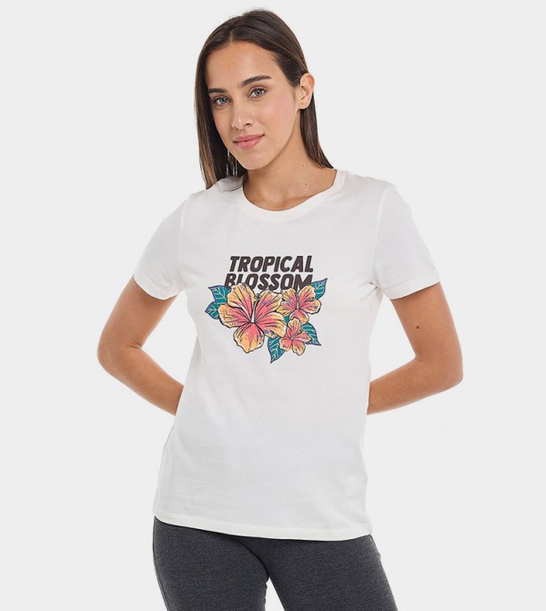 أر آند بي تيشيرتات - عاجي Short Sleeve T-Shirts