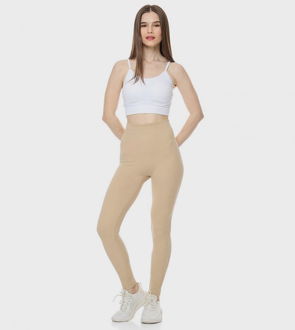 R&B Clothing - Beige leggings