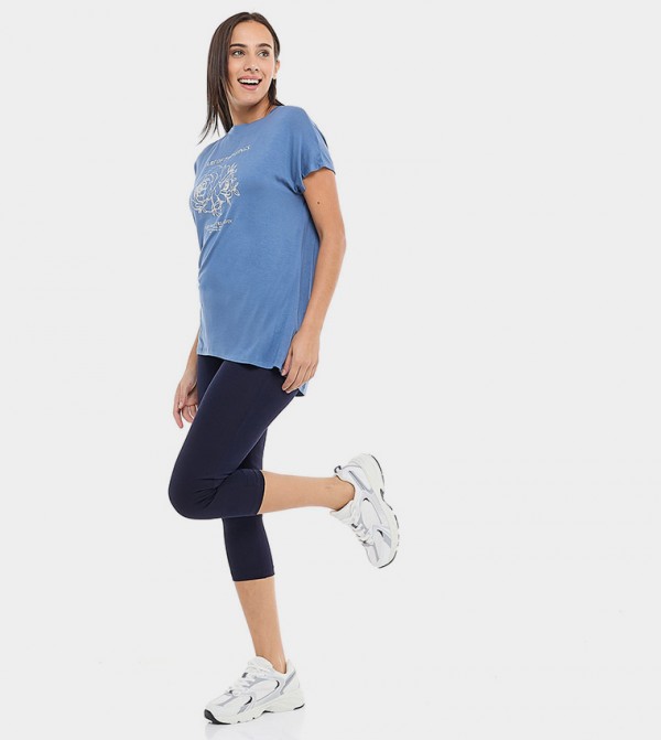 أر آند بي  ليقينز - كحلي مزرق  leggings