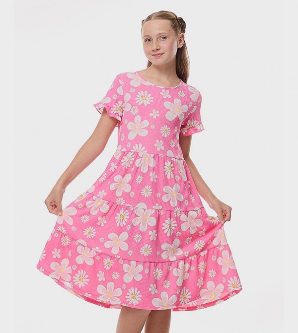 أر آند بي  فساتين - وردي فستان كاجوال 