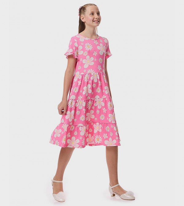 أر آند بي  فساتين - وردي فستان كاجوال 