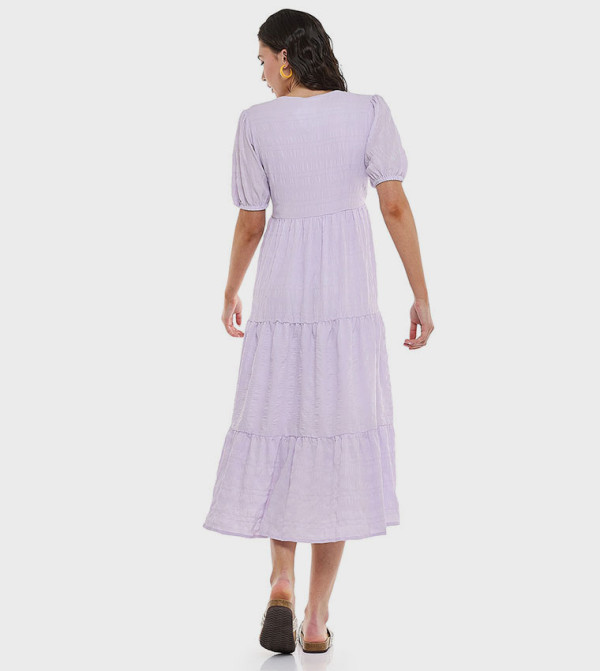 R&B  Dresses - Purple Midi Dresses