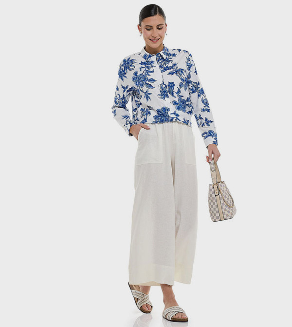 R&B R&B - White Casual Pants