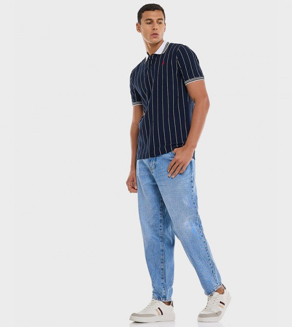 أر آند بي  بناطيل جينز - أزرق Tapered Jeans