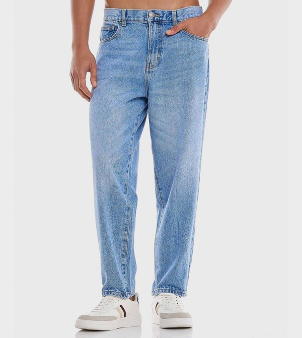 أر آند بي  بناطيل جينز - أزرق Tapered Jeans