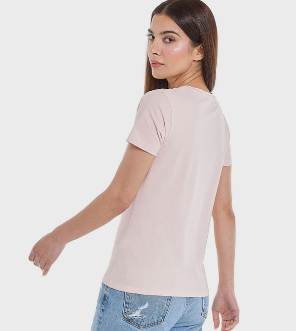 أر آند بي HourglassBodyType - وردي Short Sleeve T-Shirts