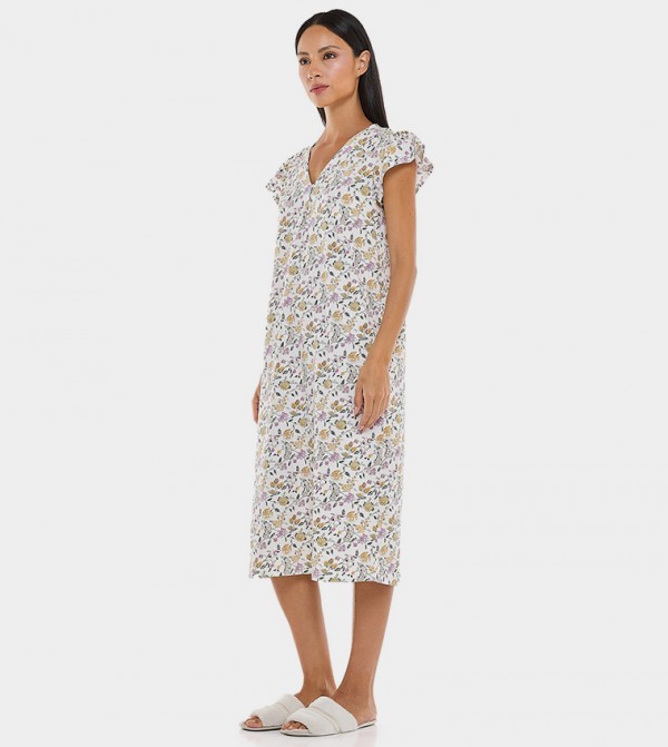 أر آند بي  ملابس نوم - أبيض Night Dress & Gowns