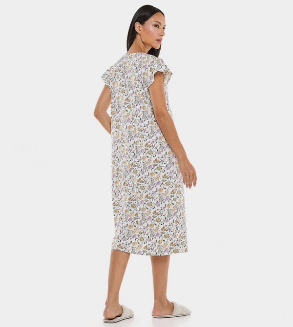 أر آند بي  ملابس نوم - أبيض Night Dress & Gowns