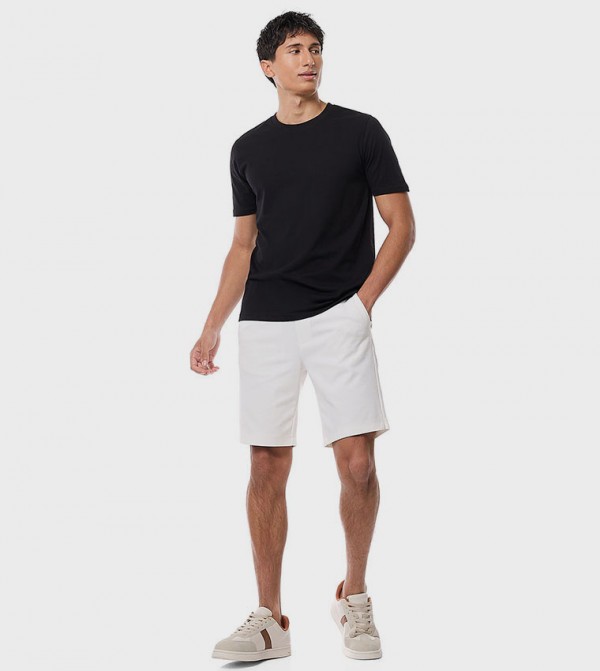 R&B  Shorts - White Casual Shorts