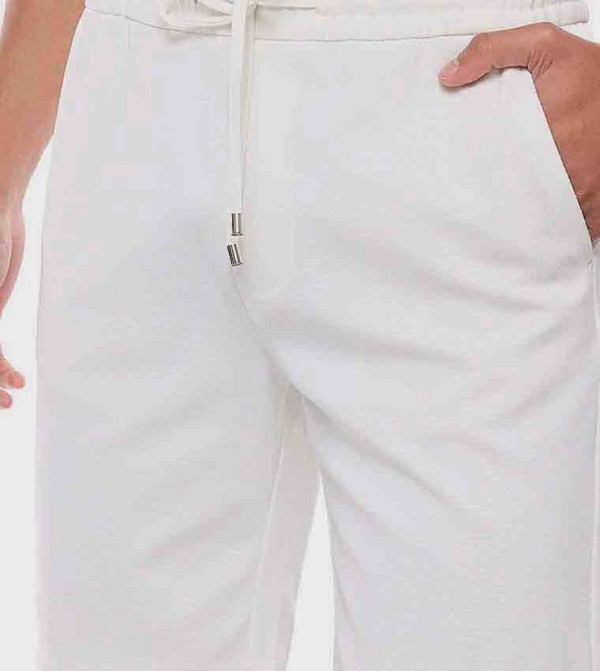 R&B  Shorts - White Casual Shorts
