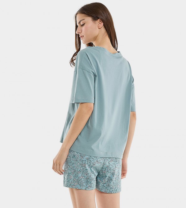 R&B  Sleepwears & Loungewears - Blue Pyjama Set
