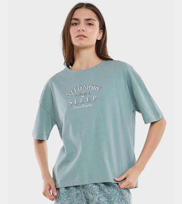 R&B  Sleepwears & Loungewears - Blue Pyjama Set