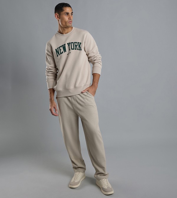 R&B  Pants & Chinos - Beige Joggers
