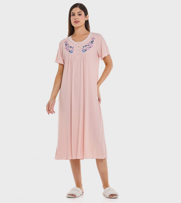 R&B Women - Peach Night Dress & Gowns