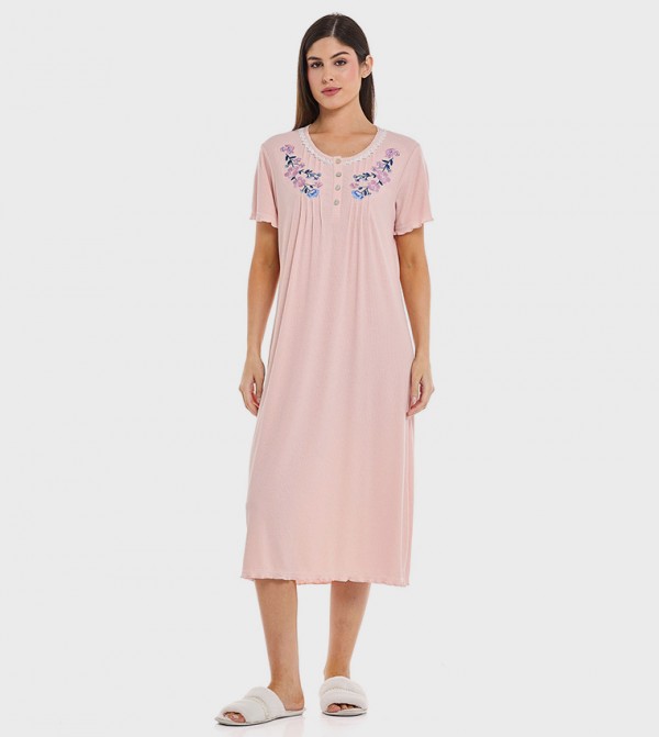 R&B Women - Peach Night Dress & Gowns