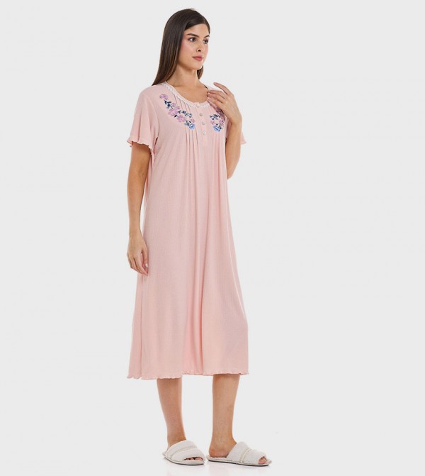 R&B Women - Peach Night Dress & Gowns