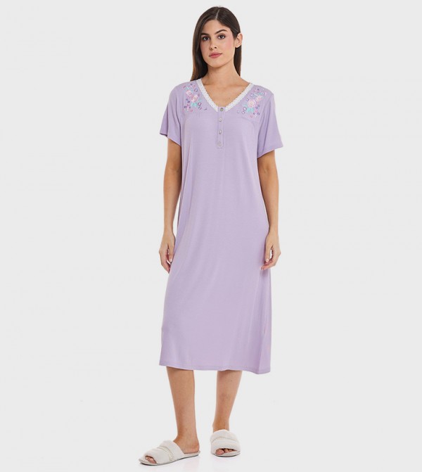 R&B  Sleepwears & Loungewears - Lilac Night Dress & Gowns