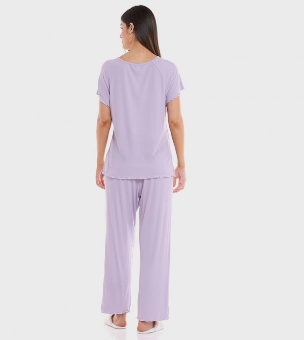 أر آند بي  ملابس نوم - أرجواني Pyjama Set