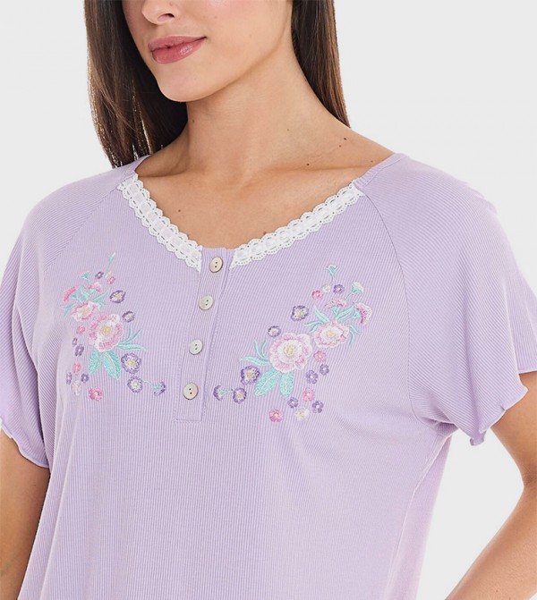 أر آند بي  ملابس نوم - أرجواني Pyjama Set