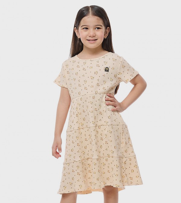 R&B Clothing - Beige Casual Dress