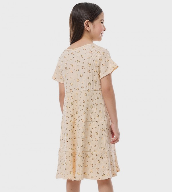 R&B Clothing - Beige Casual Dress