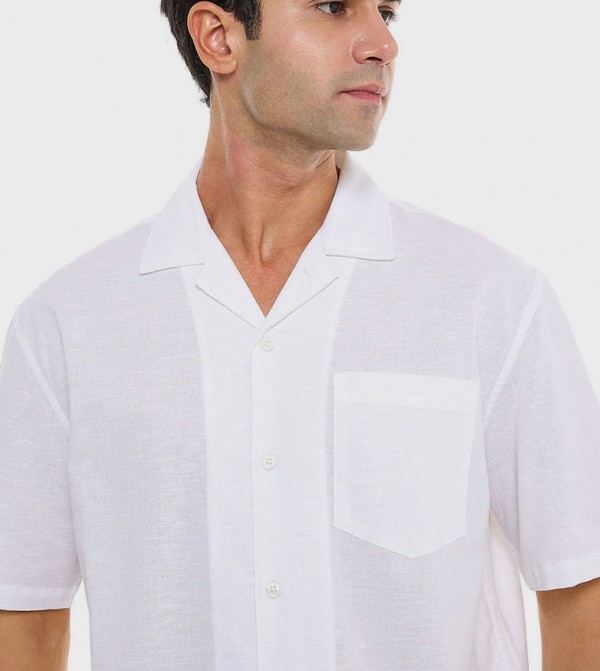 R&B  Shirts - White Short Sleeves