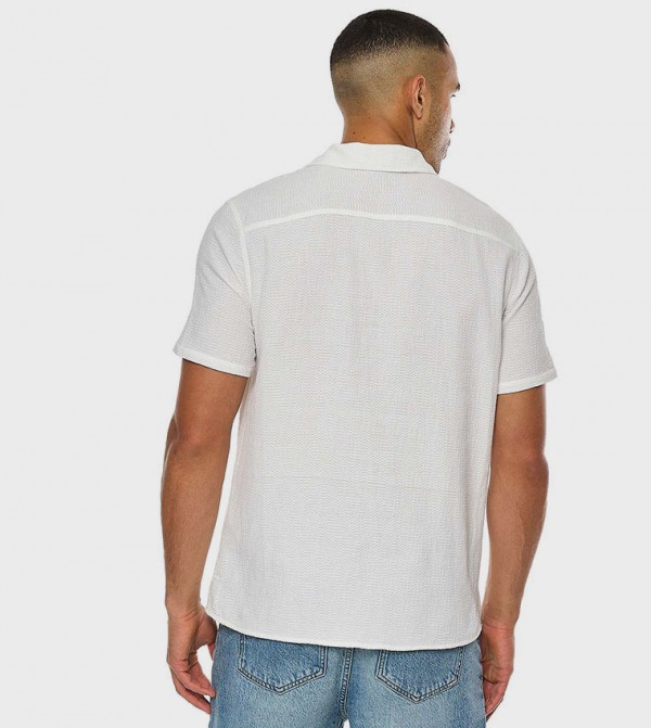 R&B  Shirts - White Short Sleeves