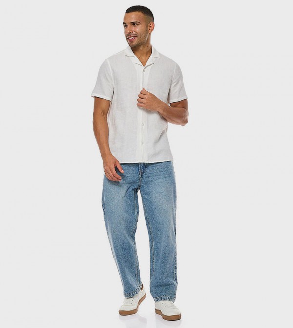 R&B  Shirts - White Short Sleeves