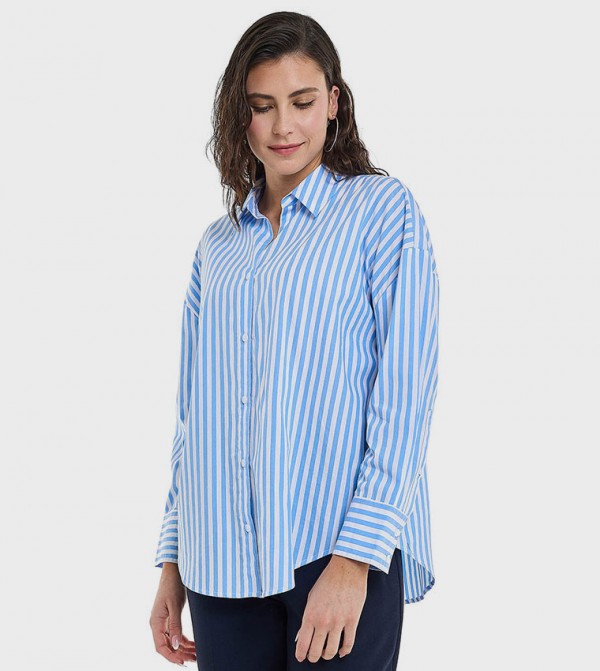 أر آند بي  قمصان - أزرق قمصان