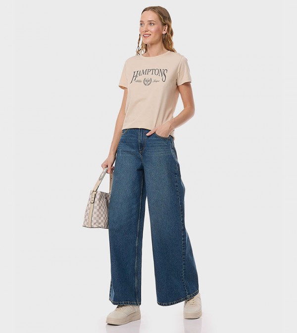 أر آند بي  ملابس - أزرق Wide Leg Jeans