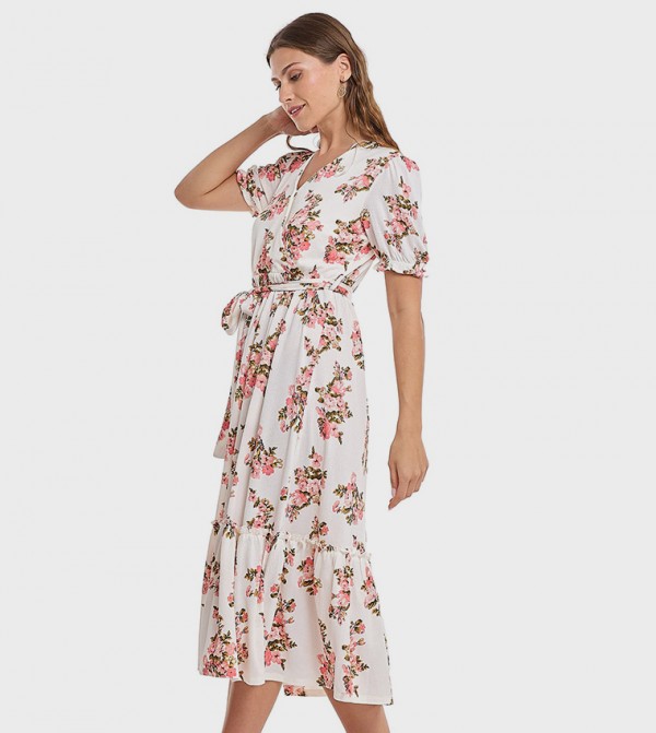 R&B  Dresses - Ivory Casual Dresses