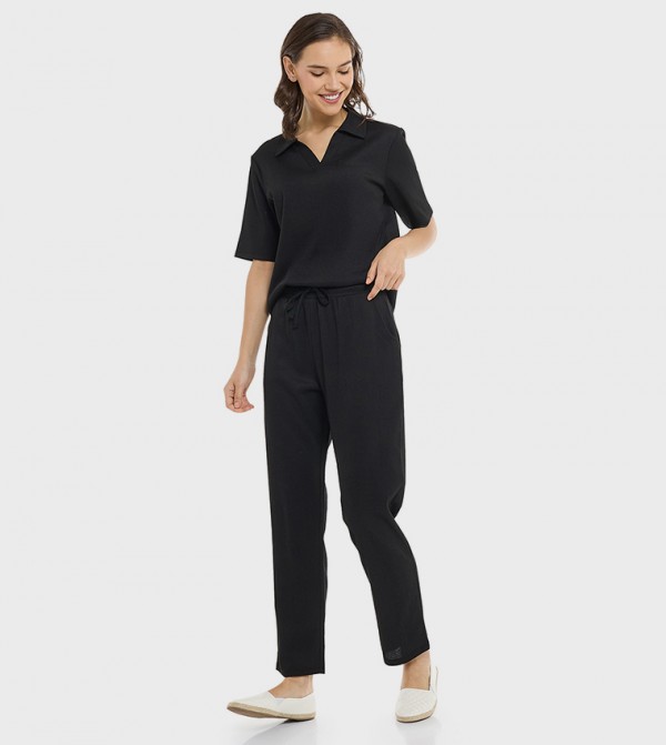 R&B  Pants & Leggings - Black Casual Pants