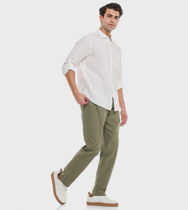 R&B R&B - Green Casual Pants
