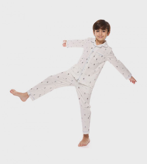 R&B R&B - White Top & Pyjama Sets