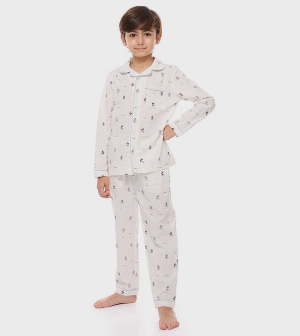 R&B R&B - White Top & Pyjama Sets