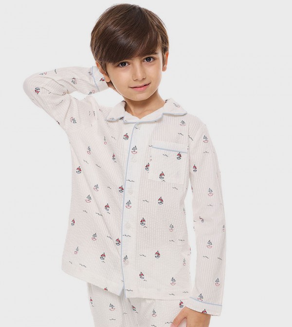 R&B R&B - White Top & Pyjama Sets