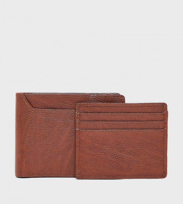 أر آند بي  محافظ وحافظات البطاقات - حنطي محافظ