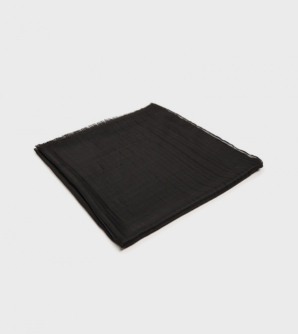R&B  Scarves - Black Woven Scarves