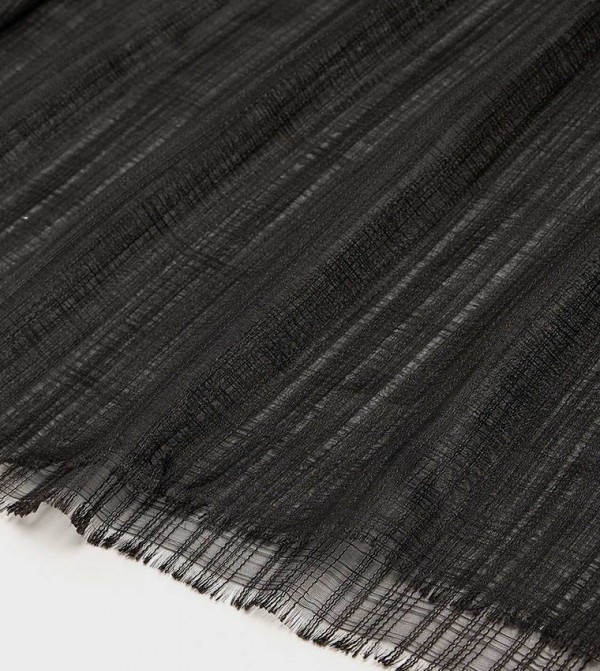 R&B  Scarves - Black Woven Scarves