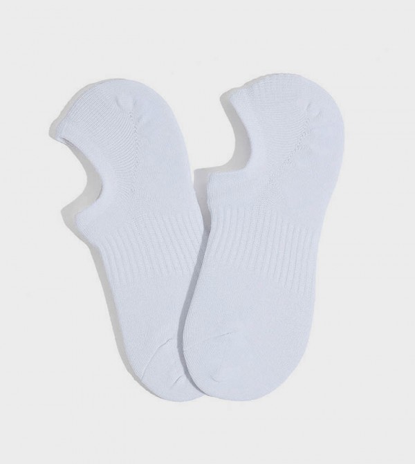 R&B  - White No Show Socks