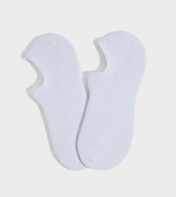 R&B  - White No Show Socks