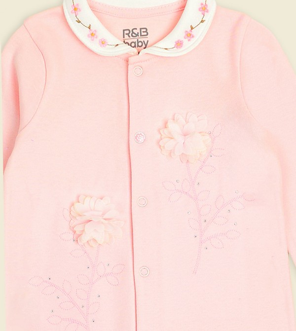R&B  Onepiece & Bodysuits - Pink Sleep Suits