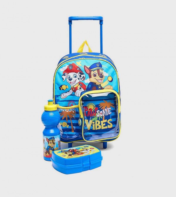 R&B  Trolley Backpack Set - Blue Trolley Backpack Set